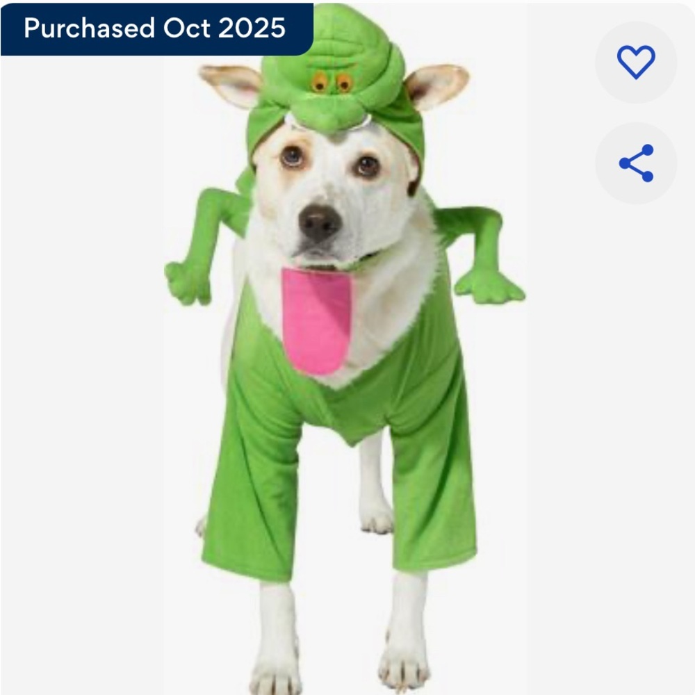 Ghostbusters Slimer Dog Costume - XL